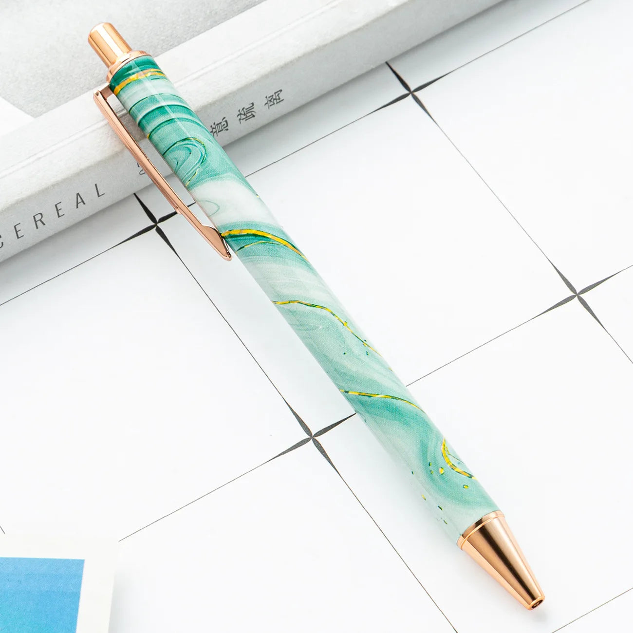 30PCS Wholesale Metal Ballpoint Pen with Pressed Core Hotel Conference Advertising Pen Multi color Flower Film Ballpoint Pen - élise & madelyn