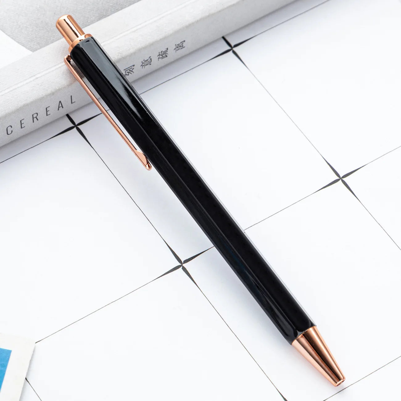 1 Piece Lytwtw's Creative Ballpoint Hexagon Metal press Pen Stationery School Office Supply - élise & madelyn