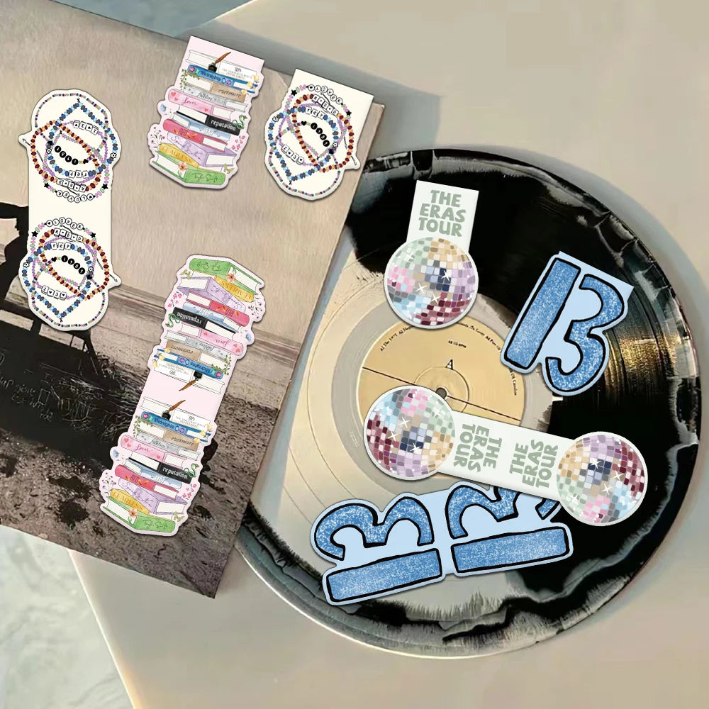 Swiftie Magnetic Bookmark Set (4pcs) – Eras-Inspired Pastel Designs | Taylor-Inspired Gift - élise & madelyn
