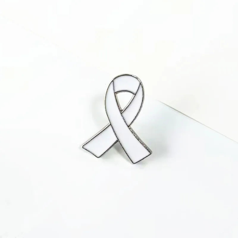 Awareness Ribbon Enamel Pin – Breast Cancer & Multi-Color Support Brooch (Pink, Purple, Blue & More)