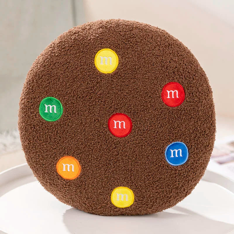 Creative Cookies Pillows Round Shape Chocolate Biscuits Stuffed Plush Toys Realistic Food Snack Seat Cushion Plushie Props Gifts - élise & madelyn