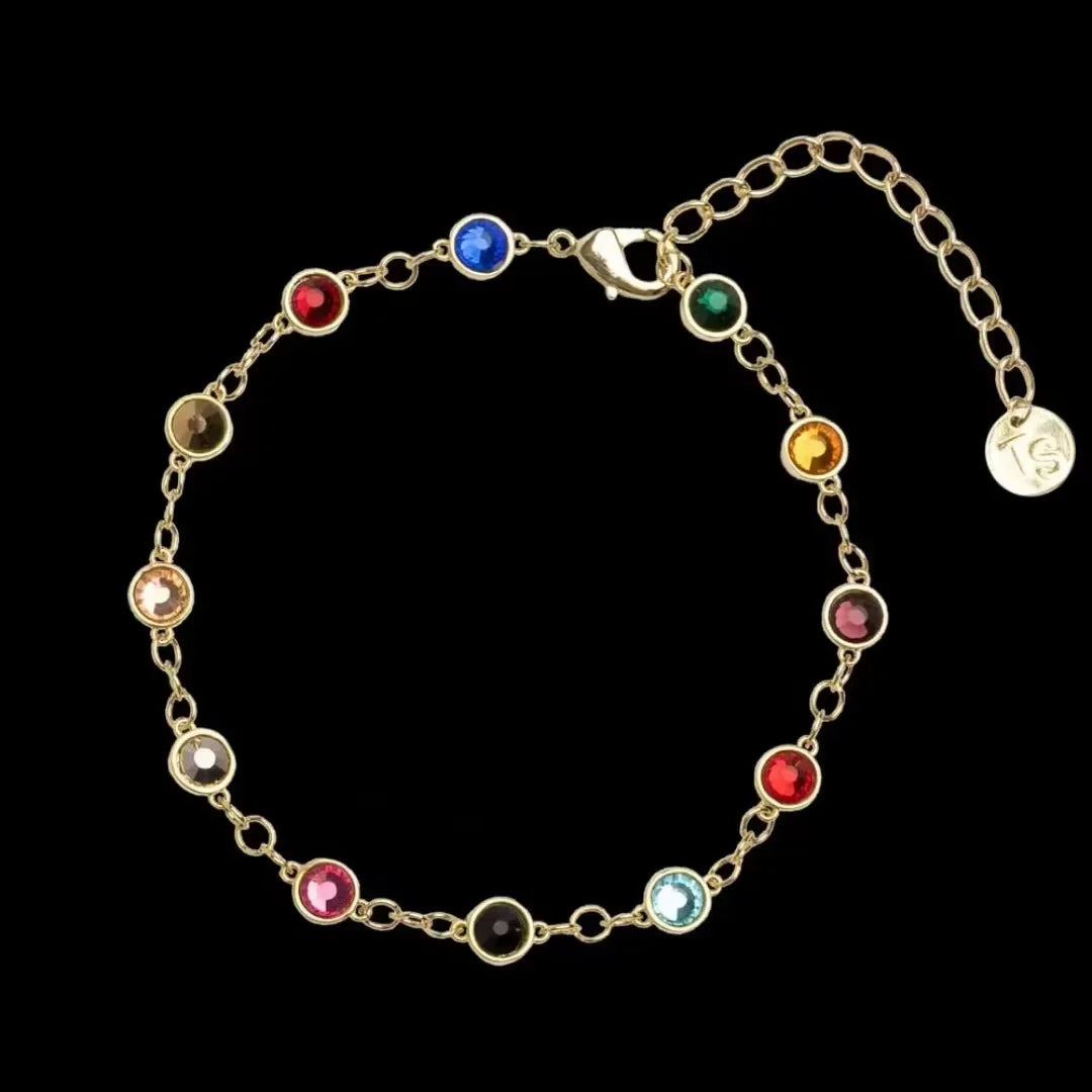 Bejeweled Friendship Bracelet | Colorful Crystal Charm Bracelet | Swiftie Jewelry Taylor Inspired Gift - élise & madelyn