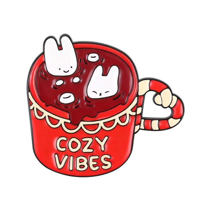 Iced Coffee Enamel Pin – “Life Happens, Coffee Helps” Funny Lapel Brooch