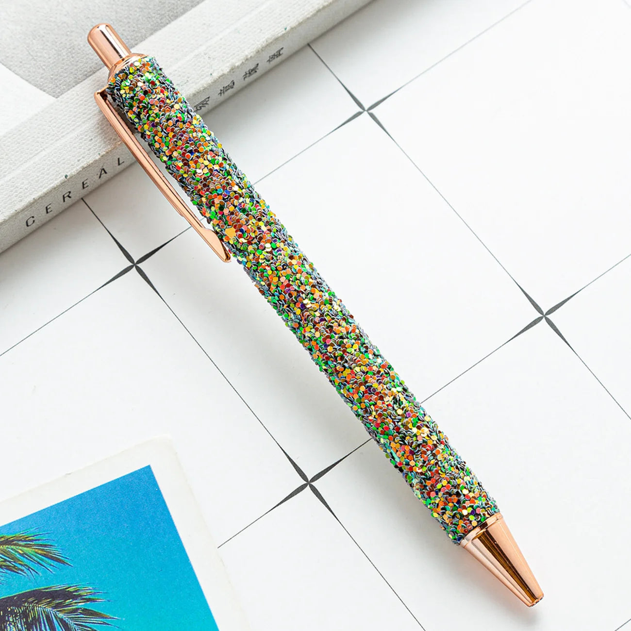 Lytwtw's Roller Ballpoint Pen Rhinestone Luxury Cute Wedding Rose Gold Metal Stationery School Office Supply Spinning - élise & madelyn