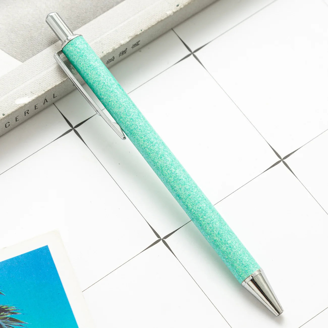 2025 NEW XS Fancy Glitter Medium Point 1.0 mm Ballpoint Pen Retractable Writing Pens with Metal Barrel Pretty Journaling Pens - élise & madelyn