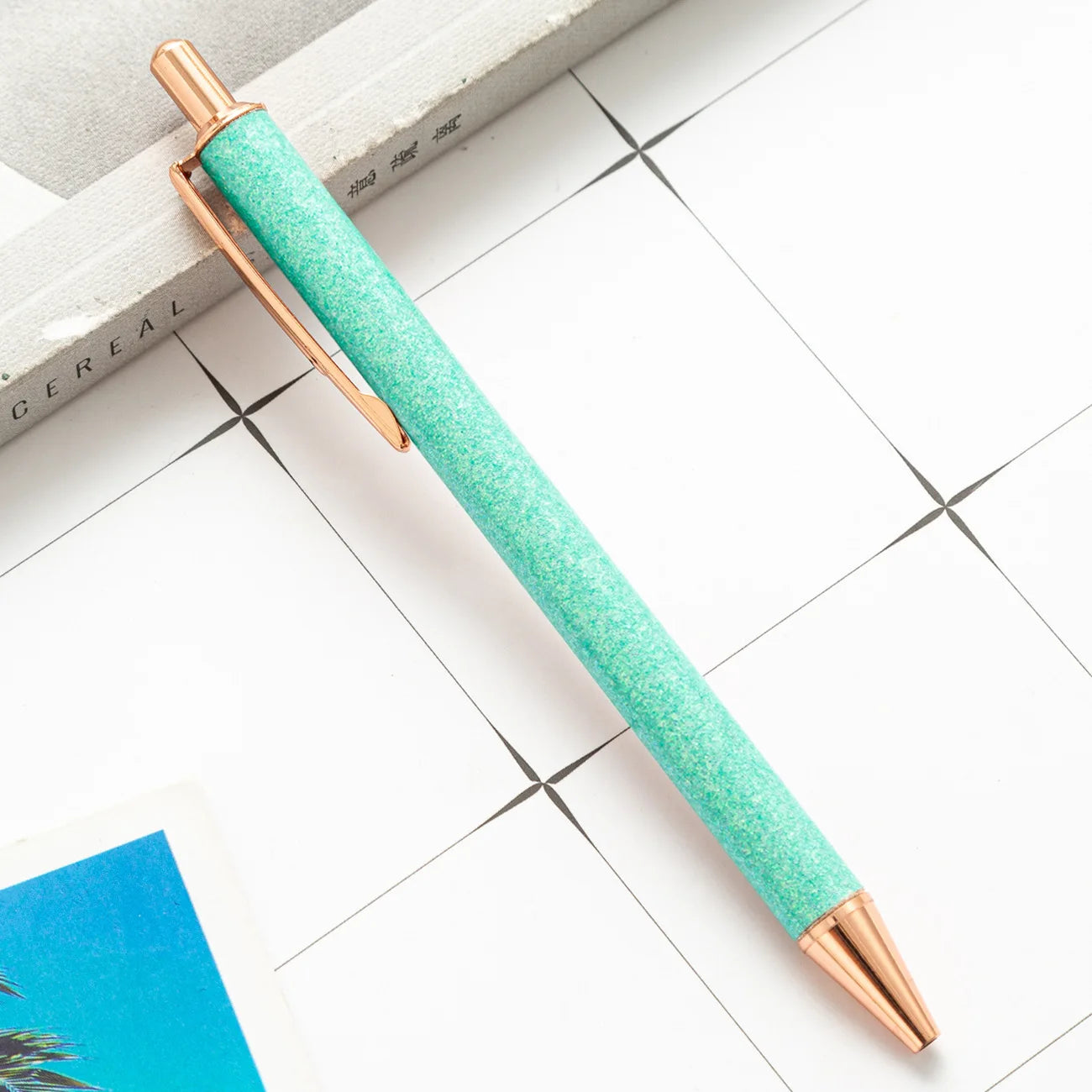 2025 NEW XS Fancy Glitter Medium Point 1.0 mm Ballpoint Pen Retractable Writing Pens with Metal Barrel Pretty Journaling Pens - élise & madelyn