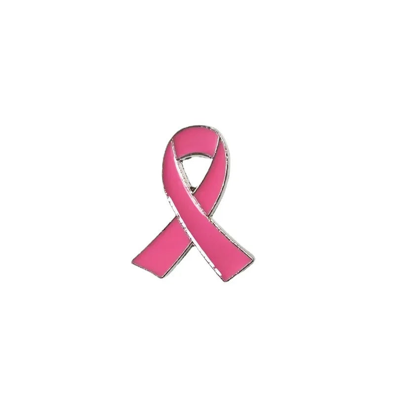 Awareness Ribbon Enamel Pin – Breast Cancer & Multi-Color Support Brooch (Pink, Purple, Blue & More)