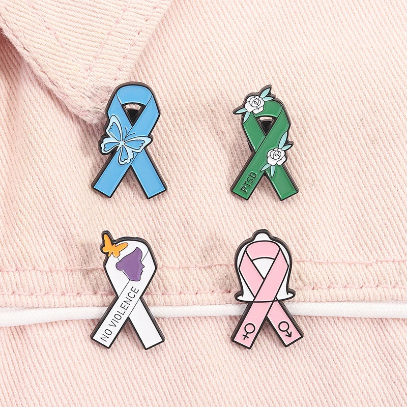 Awareness Ribbon Enamel Pin Collection