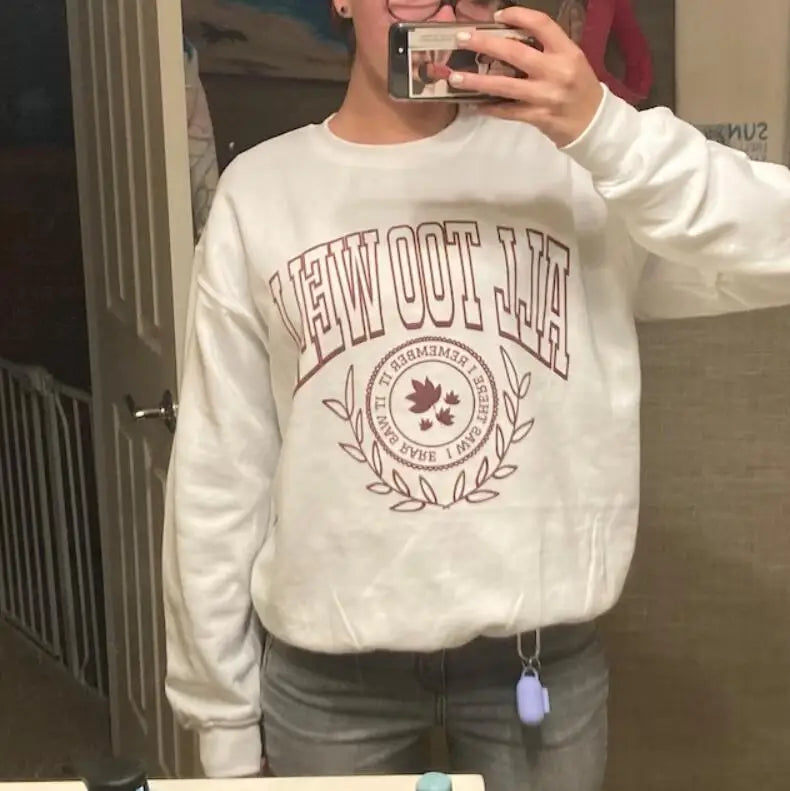 All Too Well Music Album Sweatshirts Cozy Tops Sudadera Felpa Moletom - élise & madelyn