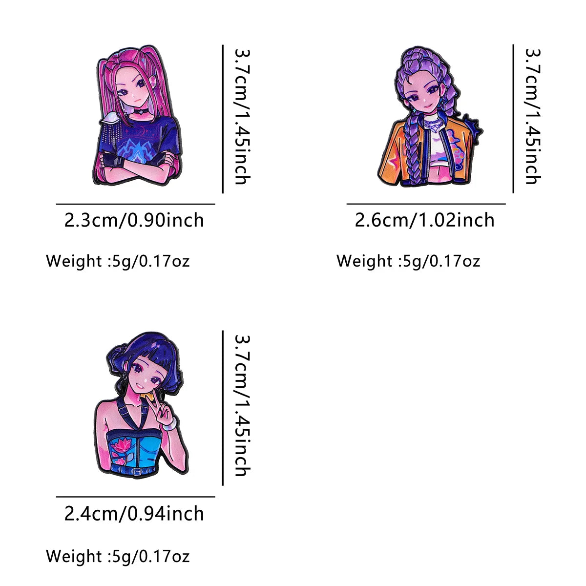 Anime Girl Enamel Pin