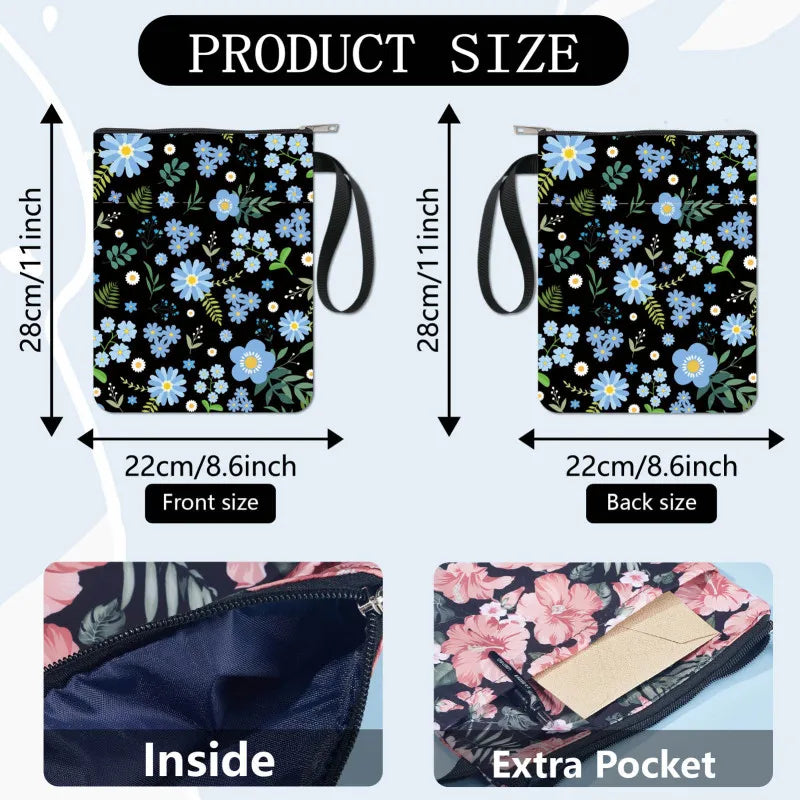 Book Sleeves Cat Coffee Book Protector Book Covers for Paperbacks Washable Cloth Book Cover with Zipper and Extra Sleeve Pocket - élise & madelyn