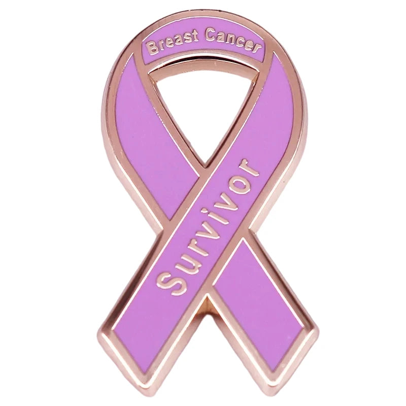 Colorful Ribbon Enamel Pin Disease Awareness Ribbon Badge Mental Health Jewelry Backpacks Hats Jeans Decorative