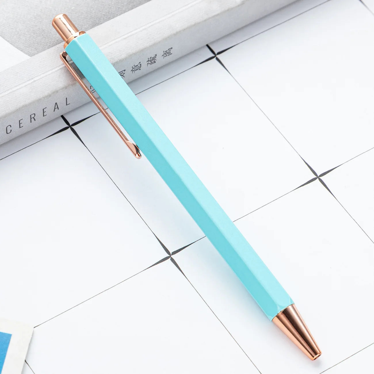 1 Piece Lytwtw's Creative Ballpoint Hexagon Metal press Pen Stationery School Office Supply - élise & madelyn