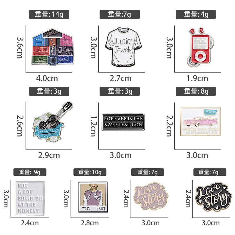 Swiftie Enamel Pins – Concert Tickets, Guitar, Junior Jewels & More | Cute Collectible Pins for Bags, Jackets & Backpacks - élise & madelyn