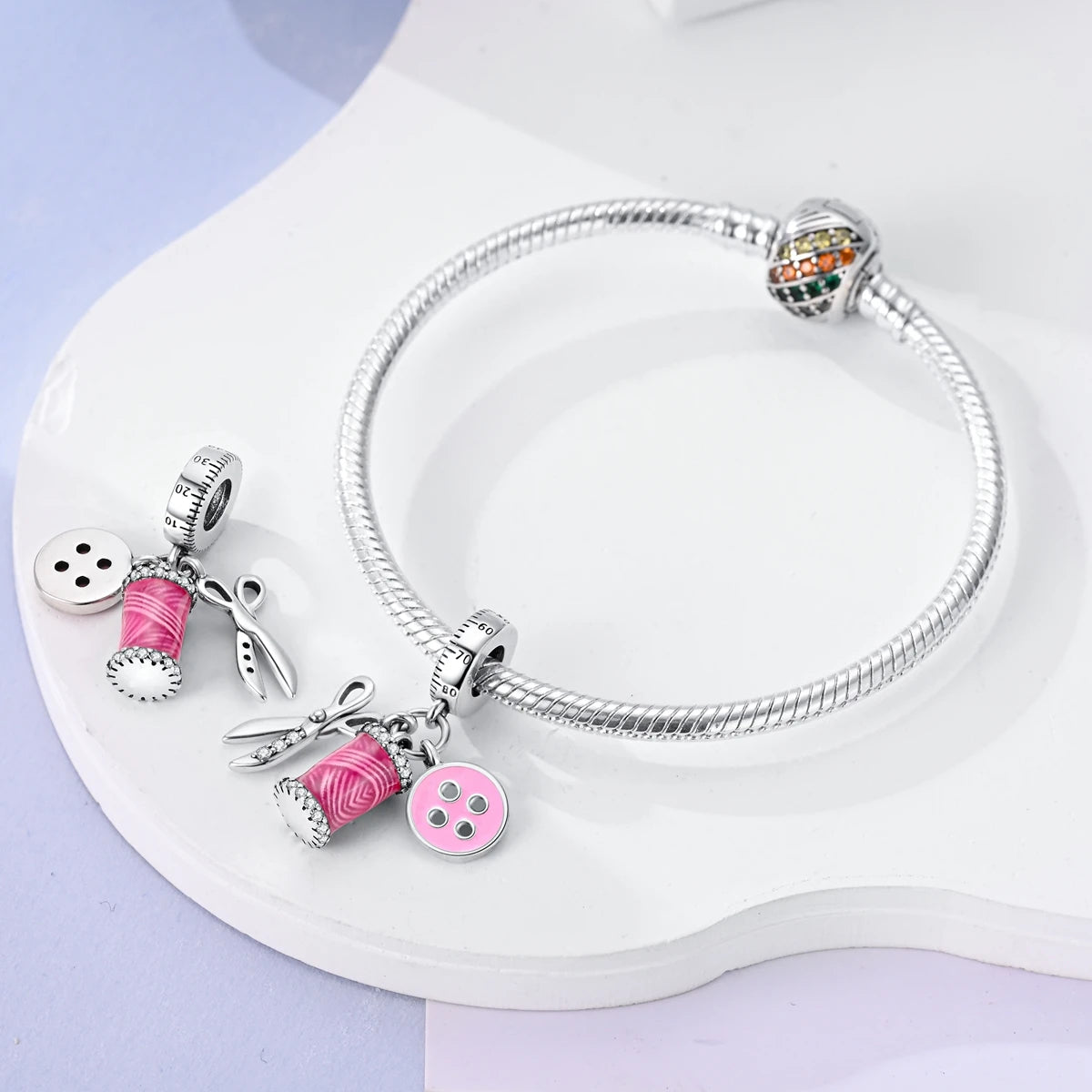 925 Silver Charms Skirt Ballet Shoes Pink Pendants Fit Original Bracelet Beads Diy For Woman Jewelry - élise & madelyn