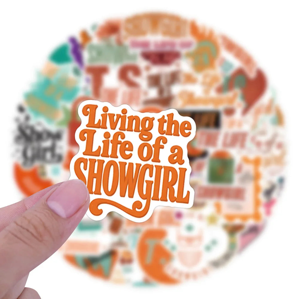 10/55Pcs The Life of A Showgir Stickers Famous Star Singer Decals for Laptop Suitcase Notebook Skateboard Waterproof Sticker - élise & madelyn
