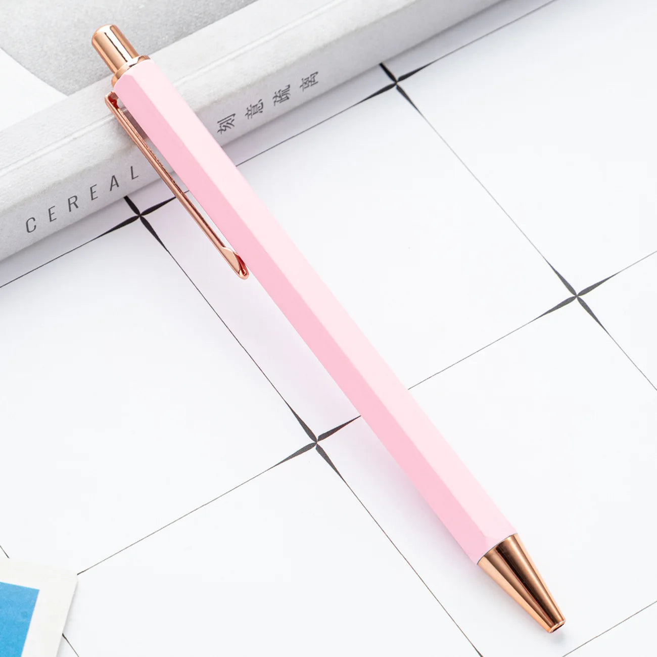 1 Piece Lytwtw's Creative Ballpoint Hexagon Metal press Pen Stationery School Office Supply - élise & madelyn