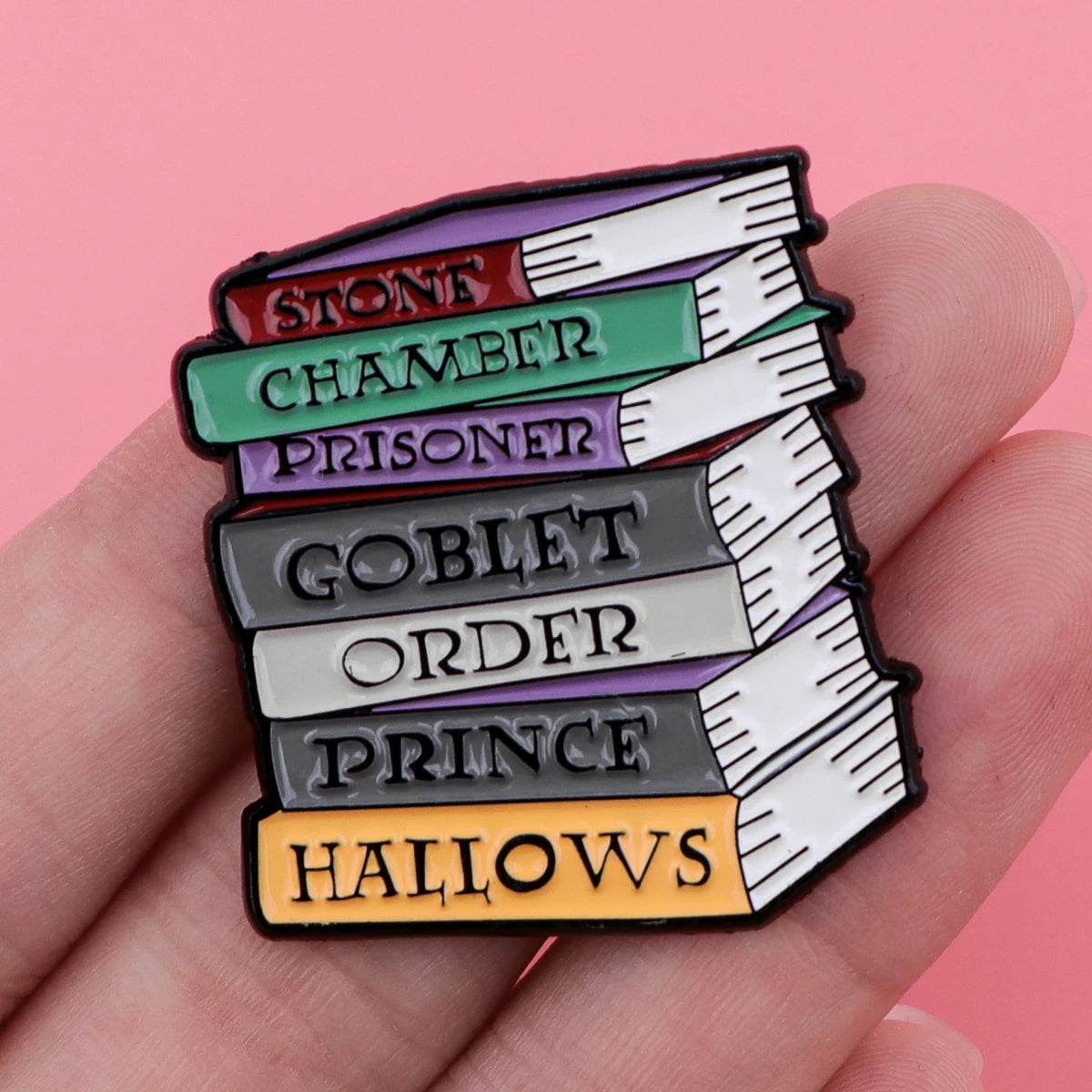Books Collection Enamel Pin