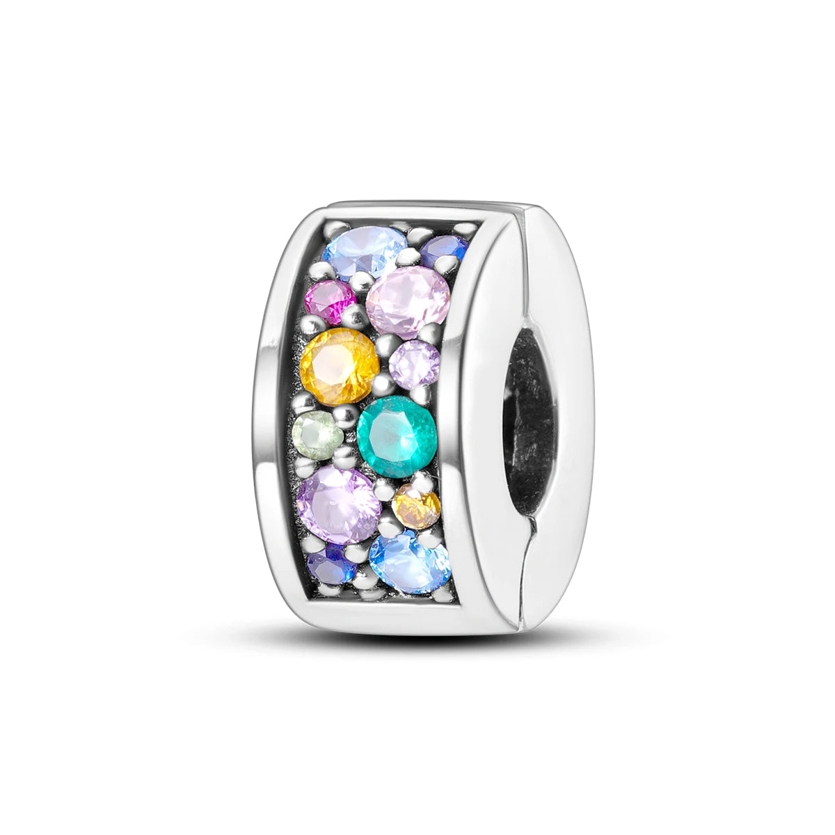 Charms Fit Original Beads 925 Sterling Silver Clip Charms Zircon Silicone Spacer Beads fit Bracelet Women DIY Gift - élise & madelyn