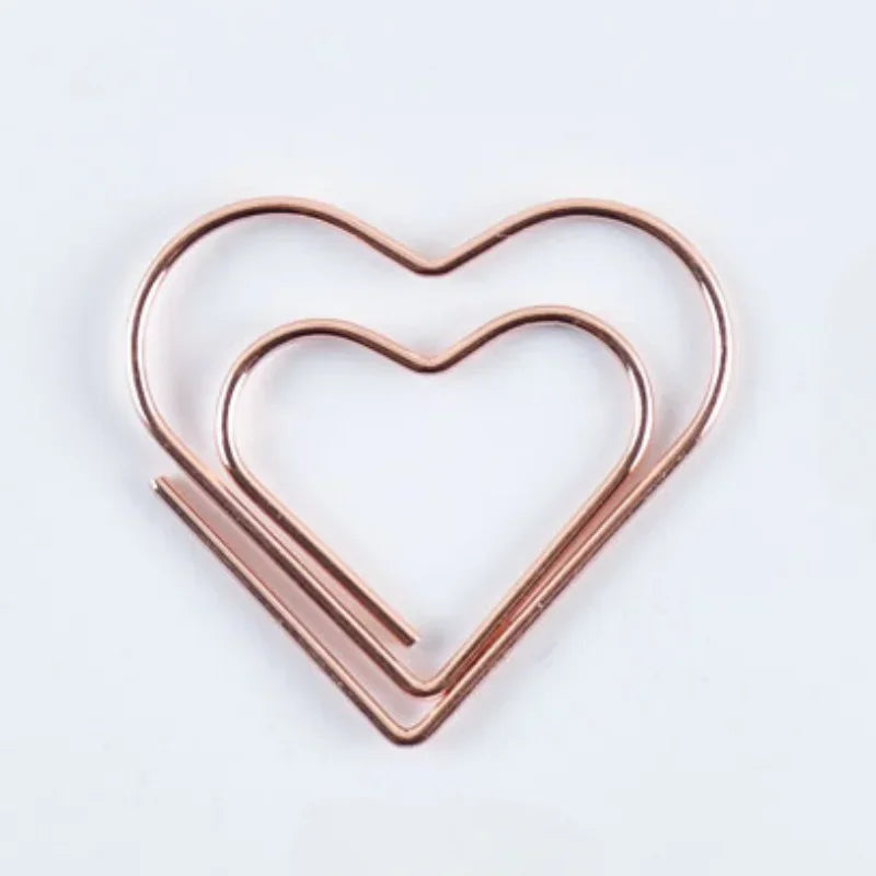 10pcs/set Metal Paperclips Multiple Cartoon Heart Animal Styles Paper Clip Book Scrapbook Planner Page Bookmark Binder Clip - élise & madelyn