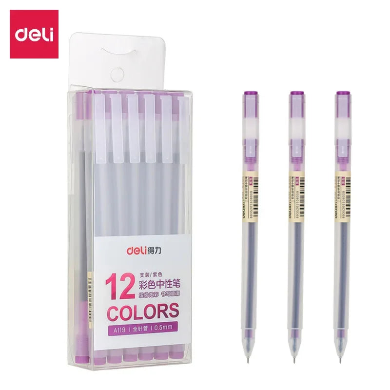 9/12 PCS Set Kawaii Color Gel Pen Set 0.5mm Ballpoint Pen for Diary School Stationery - élise & madelyn