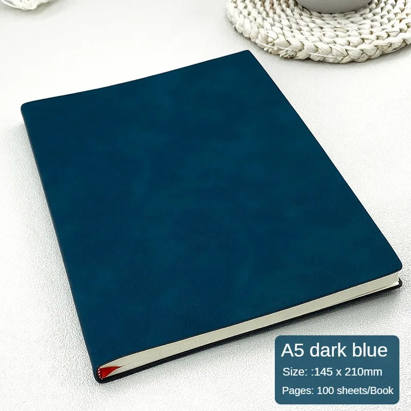 A5 Leather Book Skin Feeling Fashion Notepad Diary Learning Notebook Wholesale Business Office notebooks and journals note book - élise & madelyn