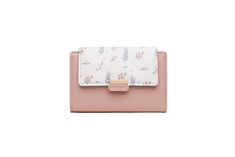 Prettyzys 2021 New Floral Zipper Wallets Medium-Length Multi-Function Women's Style Money Clips Fashionable Compact Storage