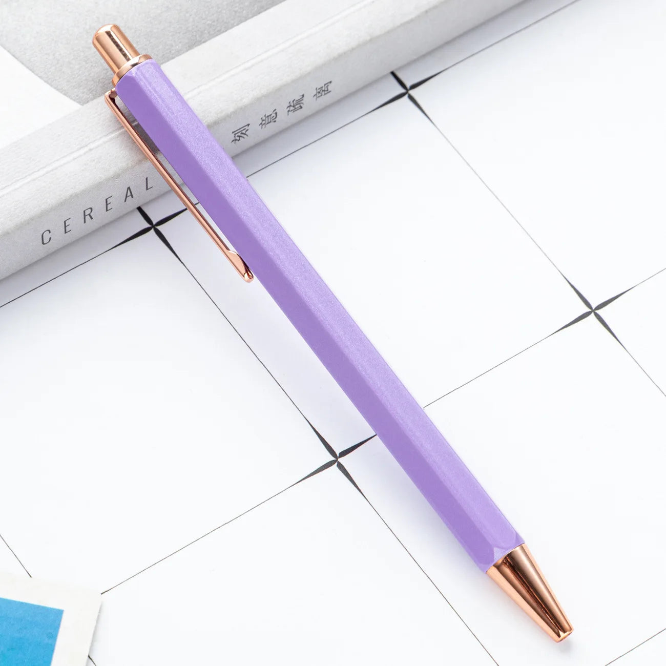 1 Piece Lytwtw's Creative Ballpoint Hexagon Metal press Pen Stationery School Office Supply - élise & madelyn