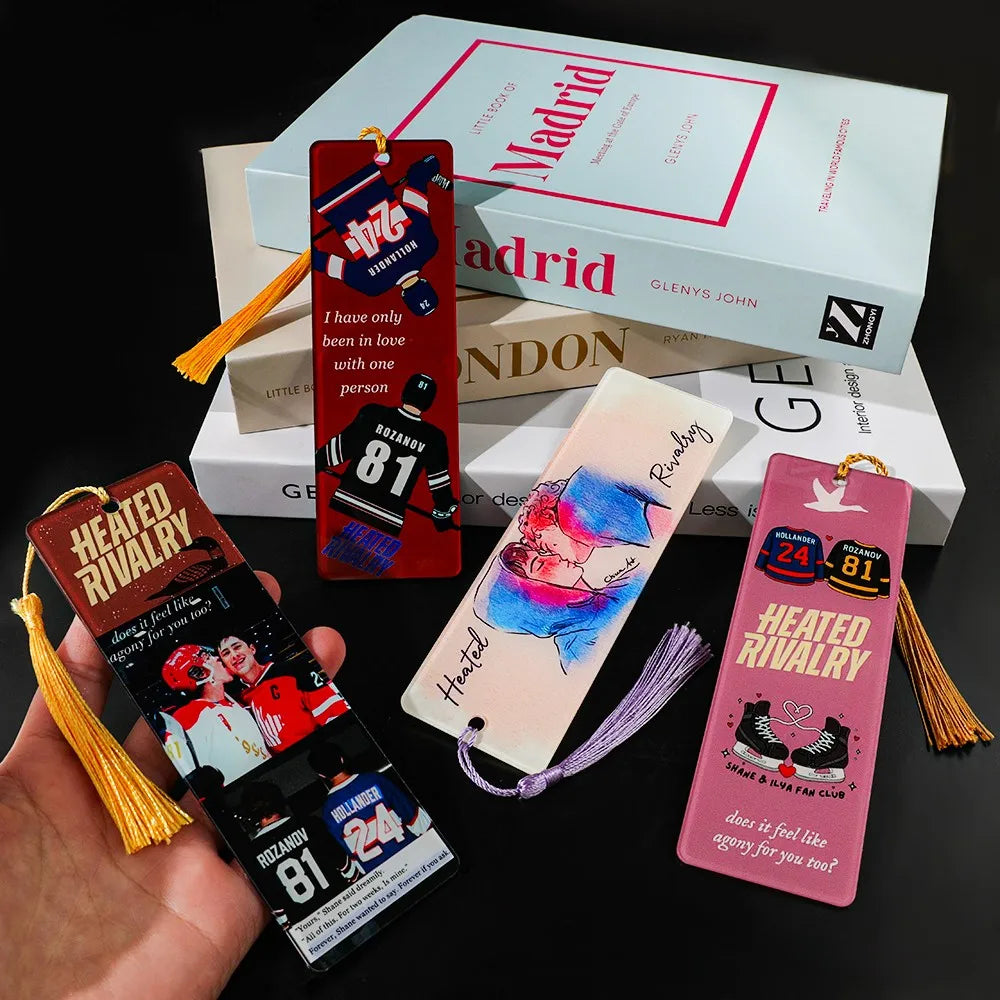 Hockey Romance Bookmark Set – Jersey Number Page Markers (Set of 1/4/5)