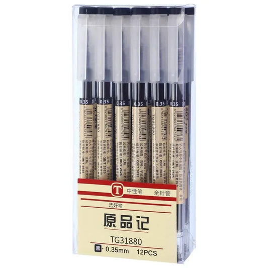 54Pcs/Set 0.35mm Gel Pens Office School Exam Sign Ballpoint Pen Blue Red Black Ink Replaceable Pen Refill Rods Kawaii Stationery - élise & madelyn