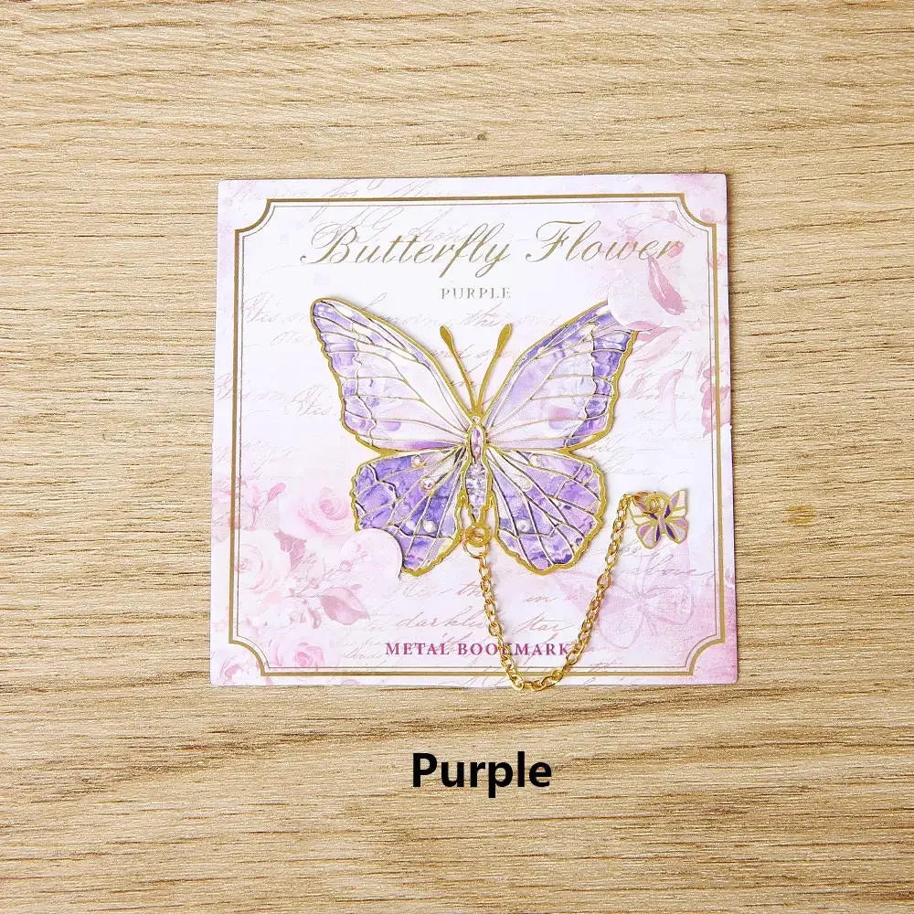 Aesthetic Stationery Metal Bookmark Hollow Flower Painting Bookmarks Student Reading Book Clip Book Accessories Teacher Gift - élise & madelyn
