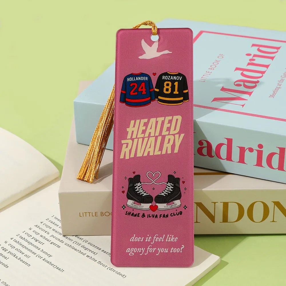 Hockey Romance Bookmark Set – Jersey Number Page Markers (Set of 1/4/5)