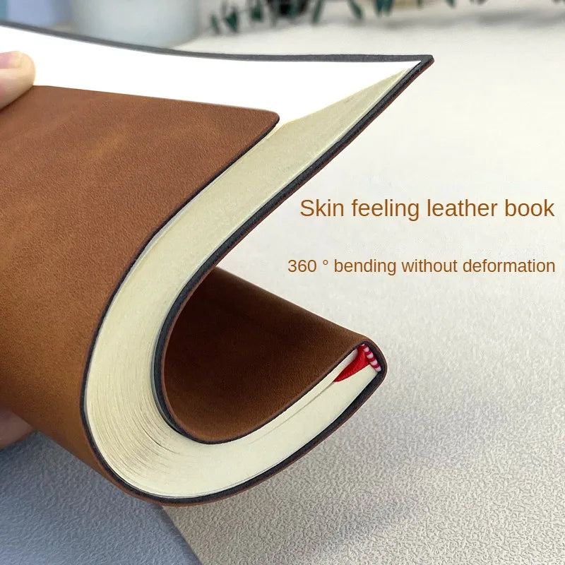 A5 Leather Book Skin Feeling Fashion Notepad Diary Learning Notebook Wholesale Business Office notebooks and journals note book - élise & madelyn