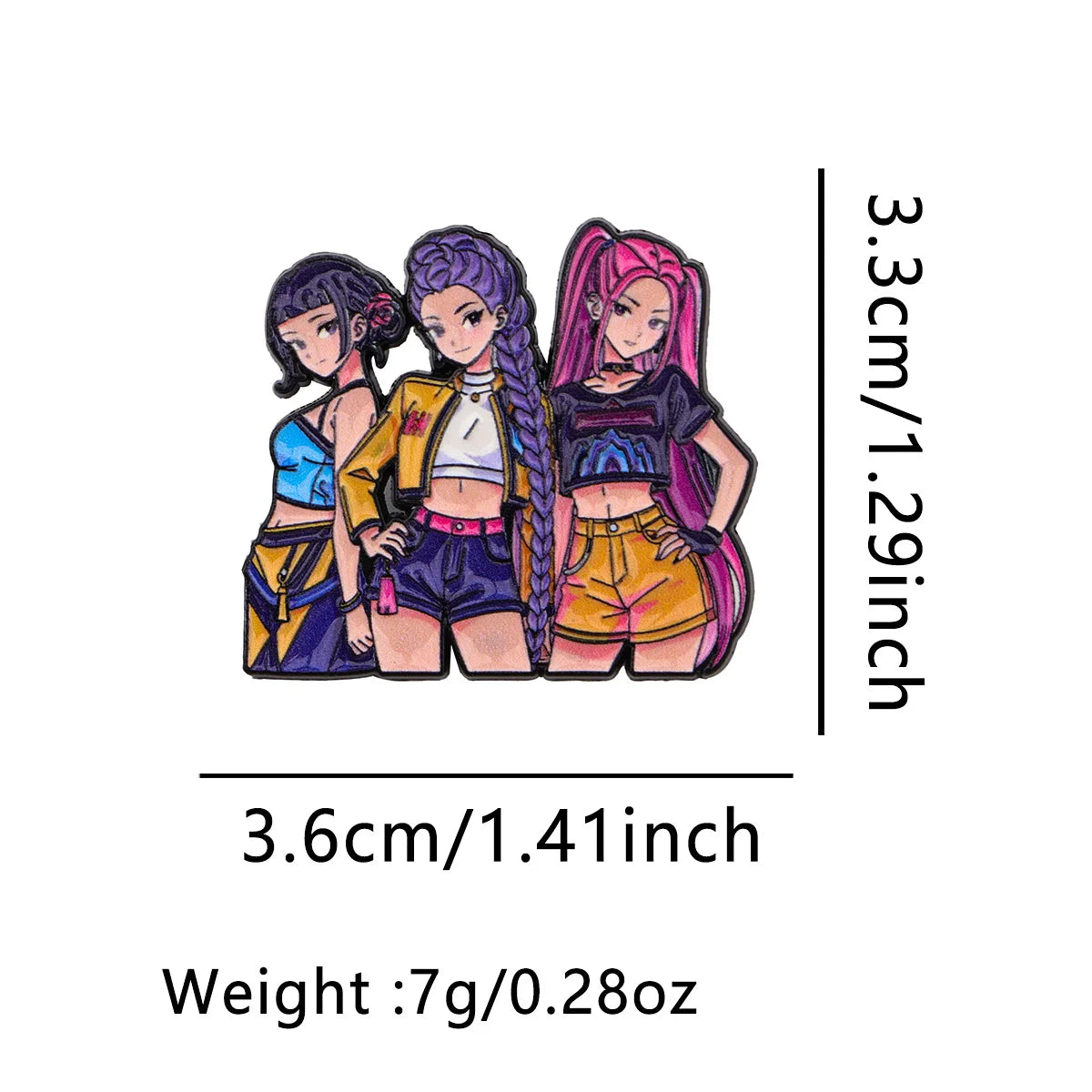 Anime Music Girl Enamel Pin