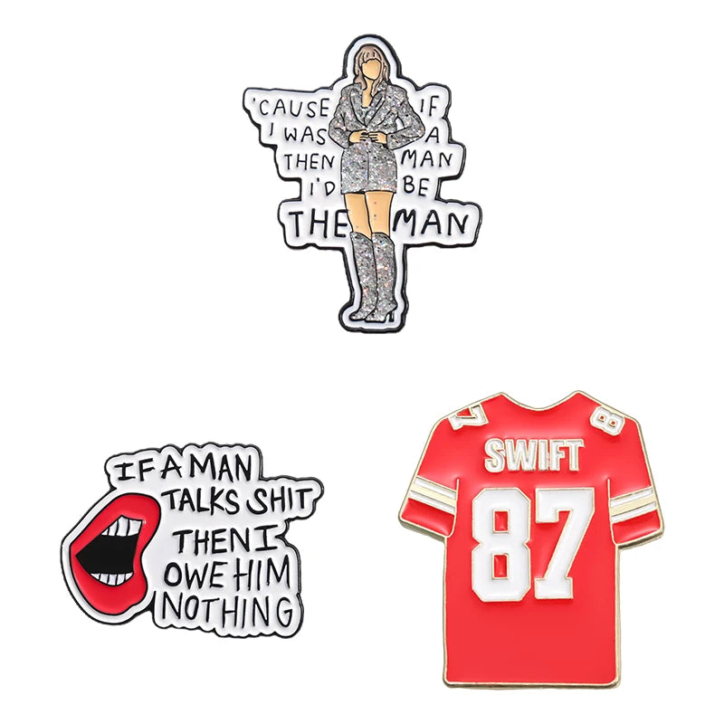 Pop Singer-Inspired Enamel Pin Sets – Aesthetic Enamel Brooches, Lyrics & Outfits | Cute Collectible Accessories for Bags, Jackets & Lanyards - élise & madelyn