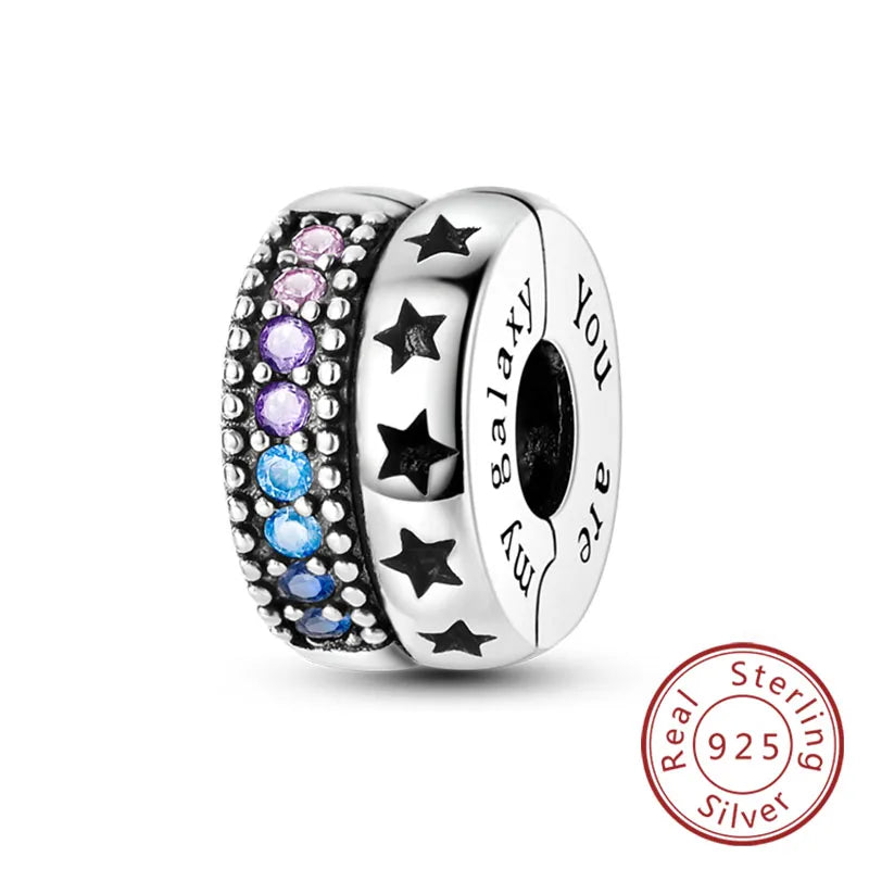 Fit Original Charms Beads 925 Sterling Silver Clip Charms Zircon Silicone Spacer Beads for Bracelet Women DIY Gift Party - élise & madelyn