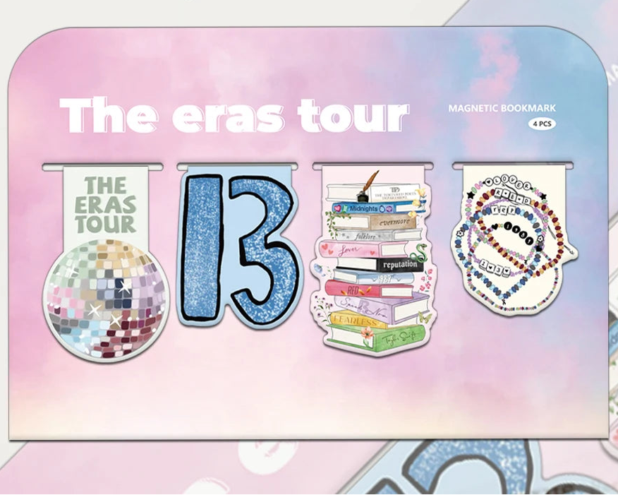 Swiftie Magnetic Bookmark Set (4pcs) – Eras-Inspired Pastel Designs | Taylor-Inspired Gift - élise & madelyn