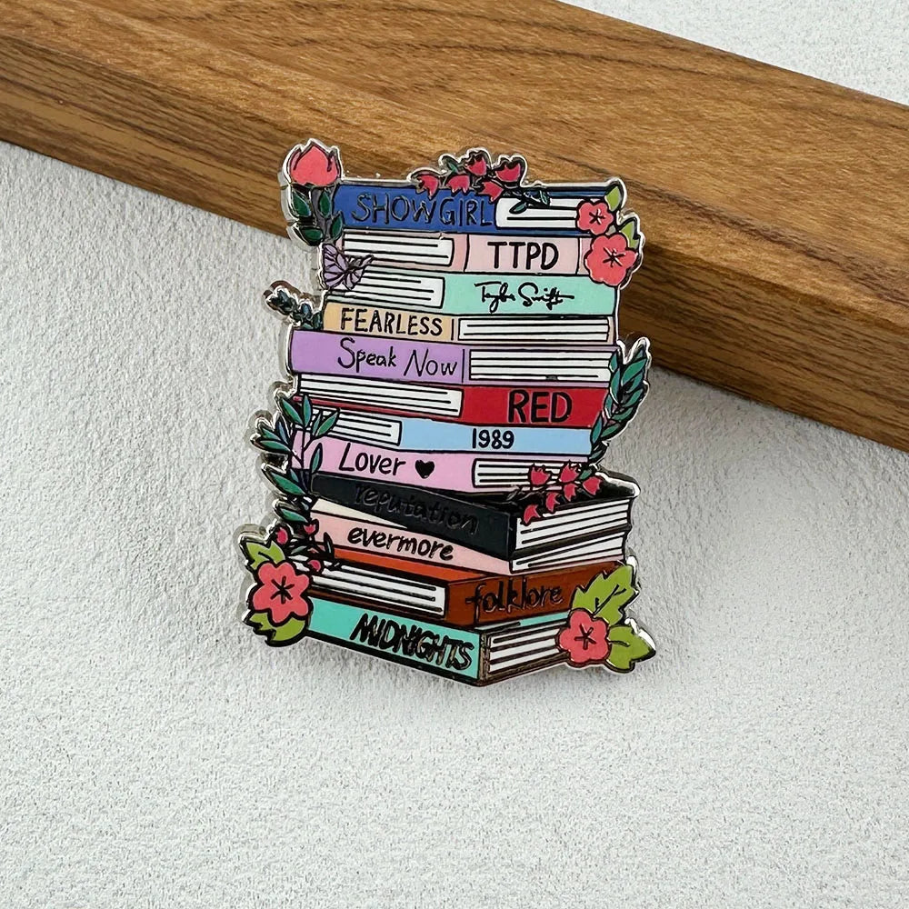 Era Tour Music Album Theme Brooches Floral and Book Pins Clothing Backpacks Accessories Fan and Music Lover Gifts