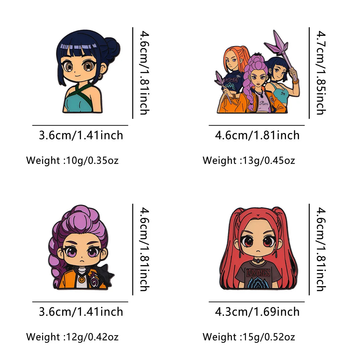 Anime Music Girl Enamel Pin