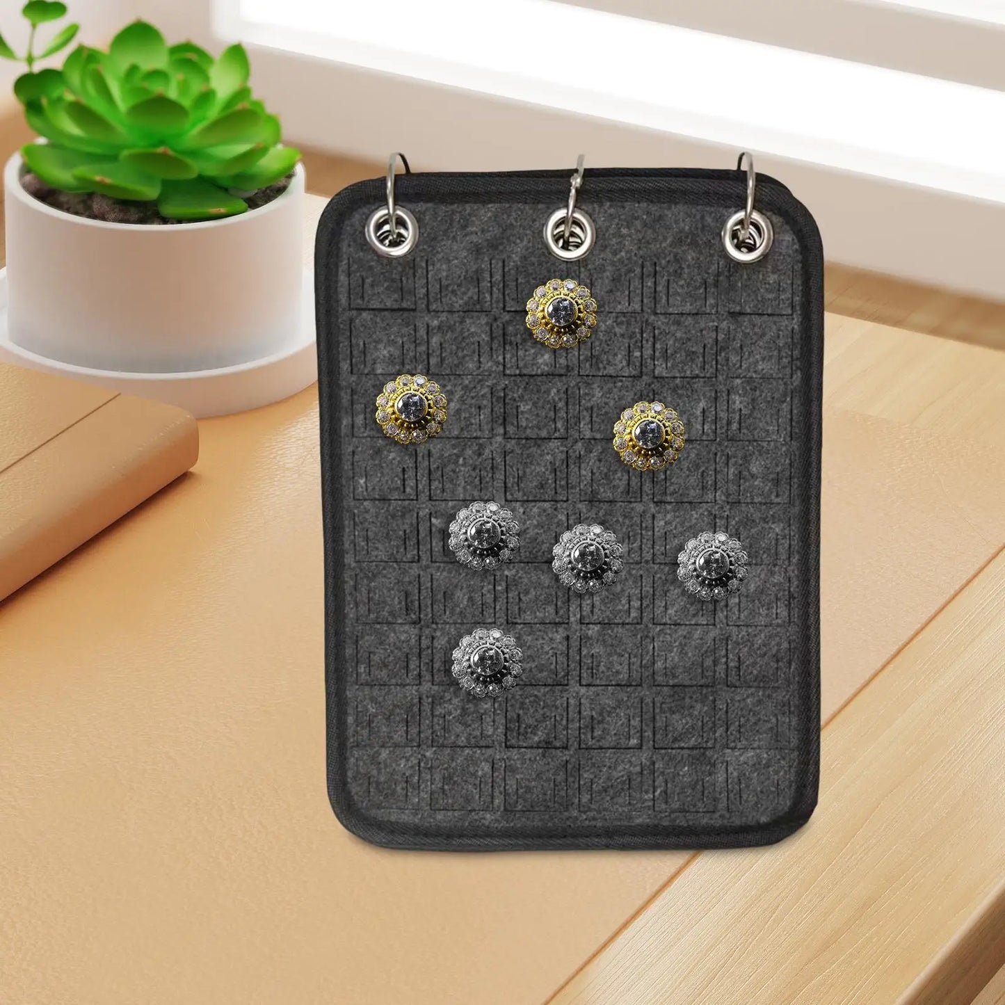 Pin Display Holder with 5 Pages Pins Collection Storage Calendar Stand