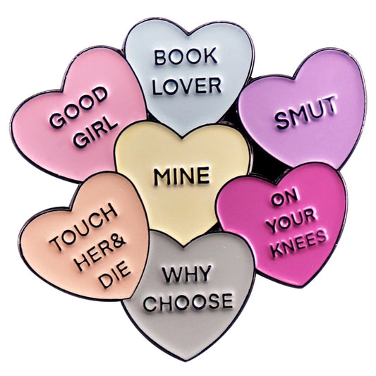 “On Your Knees” Smut Reader Enamel Pin