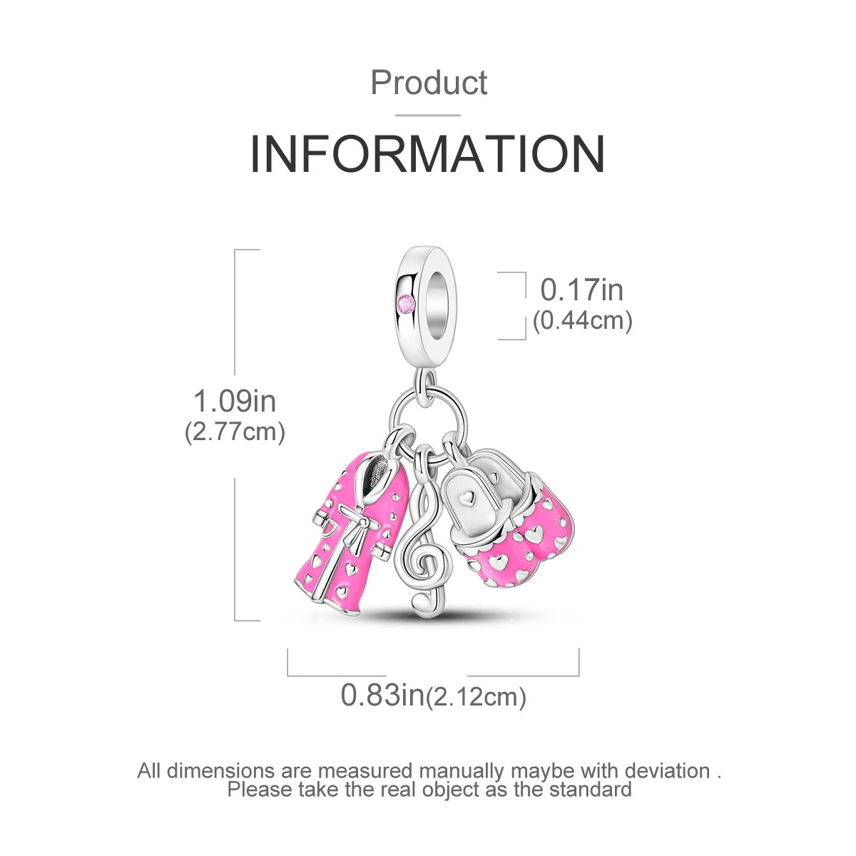 925 Silver Charms Skirt Ballet Shoes Pink Pendants Fit Original Bracelet Beads Diy For Woman Jewelry - élise & madelyn