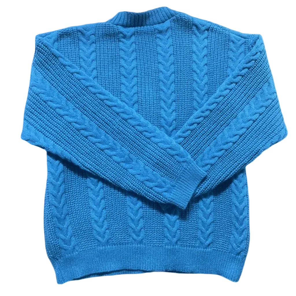 2025 Spring Women Trend ttpd Loose Fitting Floral Embroidered Knitted Cardigan Y2k Regulai Fit Blue Koi Cardigans Female - élise & madelyn