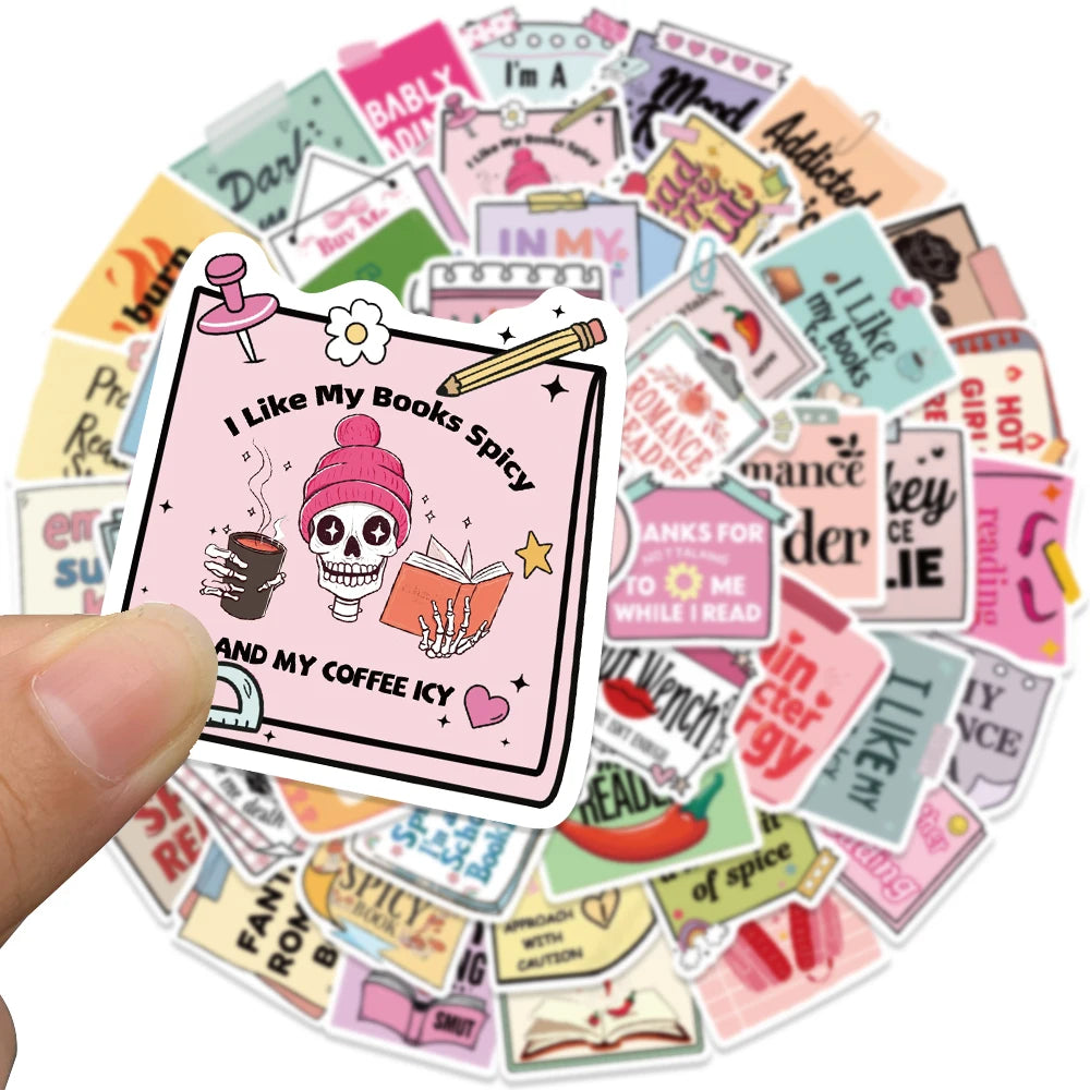 50PCS/pack Dark Romance Stickers Smutty Bookish Sticker Readers Adult Spicy Booktok Vinyl Decals Laptop IPAD Kindle Journal Deco - élise & madelyn