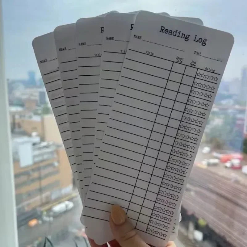20Pcs Reading List Bookmark DIY Blank Bookmarks Personal Library Cards Reading Log Bookmark Perfect Gift for Reading Lovers - élise & madelyn