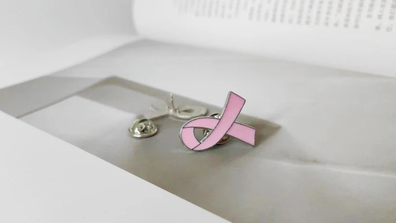 Awareness Ribbon Enamel Pin – Breast Cancer & Multi-Color Support Brooch (Pink, Purple, Blue & More)