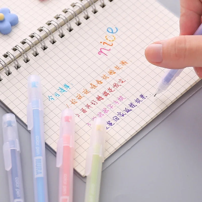 9/12 PCS Set Kawaii Color Gel Pen Set 0.5mm Ballpoint Pen for Diary School Stationery - élise & madelyn