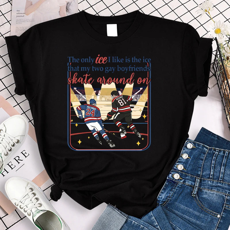 Heated Rivalry Graphic T-Shirt – Gothic Y2K Vintage Crew Neck Tee (Unisex)