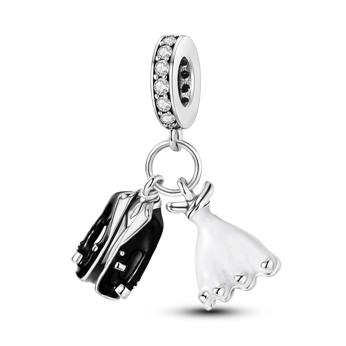 925 Silver Charms Skirt Ballet Shoes Pink Pendants Fit Original Bracelet Beads Diy For Woman Jewelry - élise & madelyn