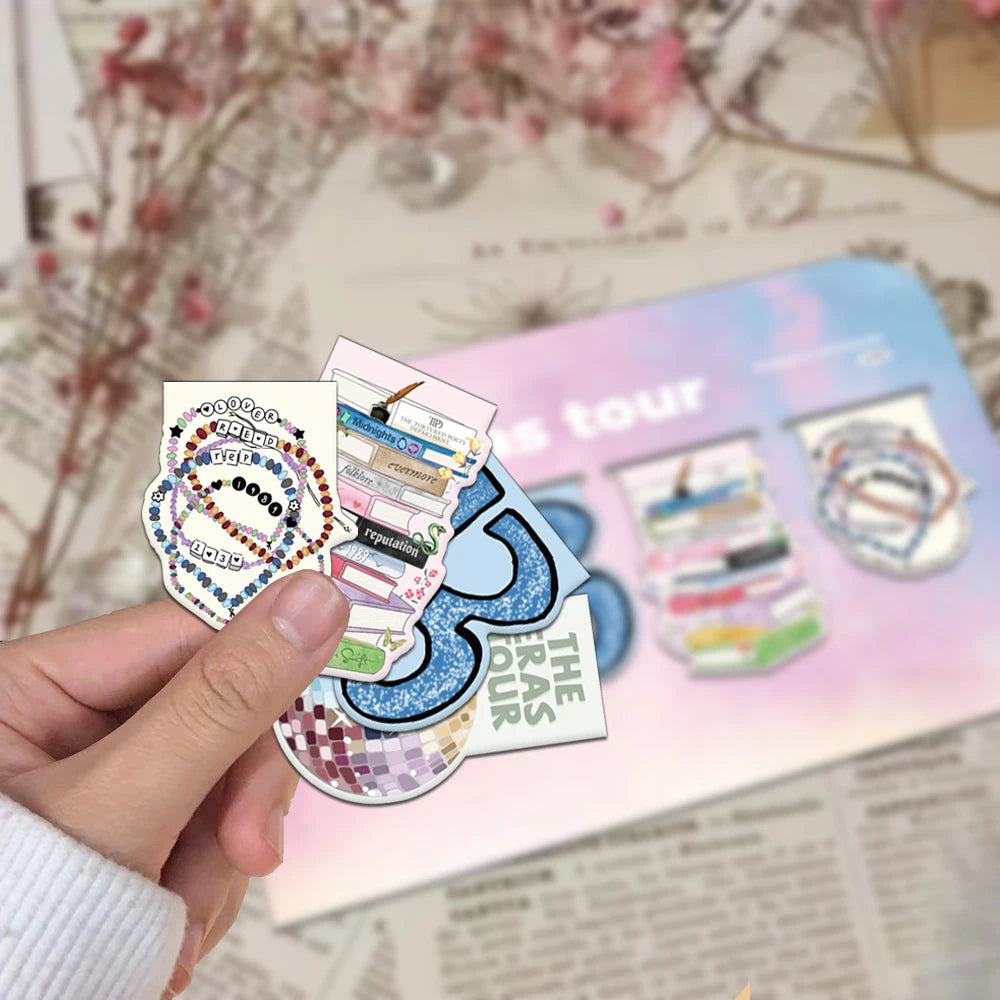 Swiftie Magnetic Bookmark Set (4pcs) – Eras-Inspired Pastel Designs | Taylor-Inspired Gift - élise & madelyn